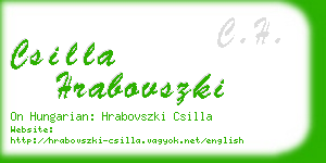 csilla hrabovszki business card